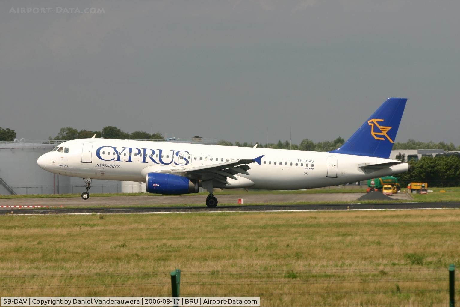 5B-DAV, 1989 Airbus A320-231 C/N 037, just touched rwy 25L