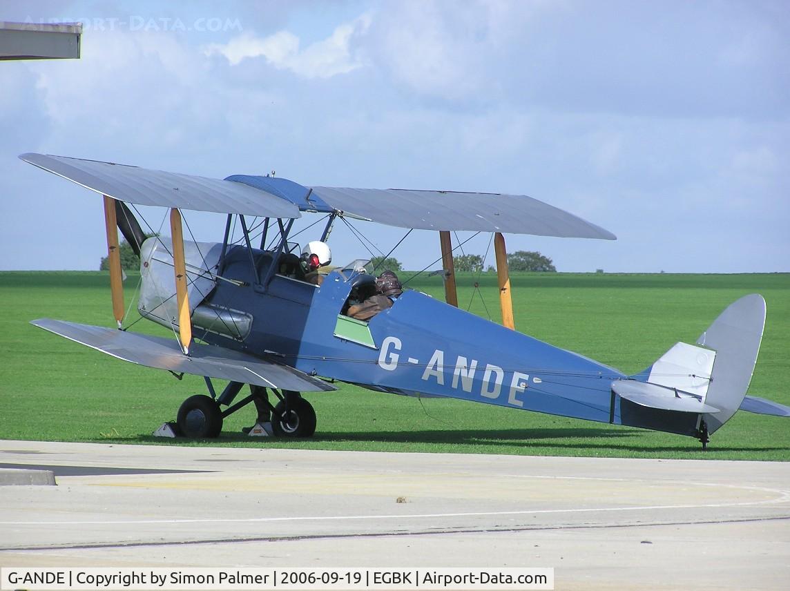 G-ANDE, 1943 De Havilland DH-82A Tiger Moth II C/N 85957, DH82 Tiger Moth at Sywell aerodrome