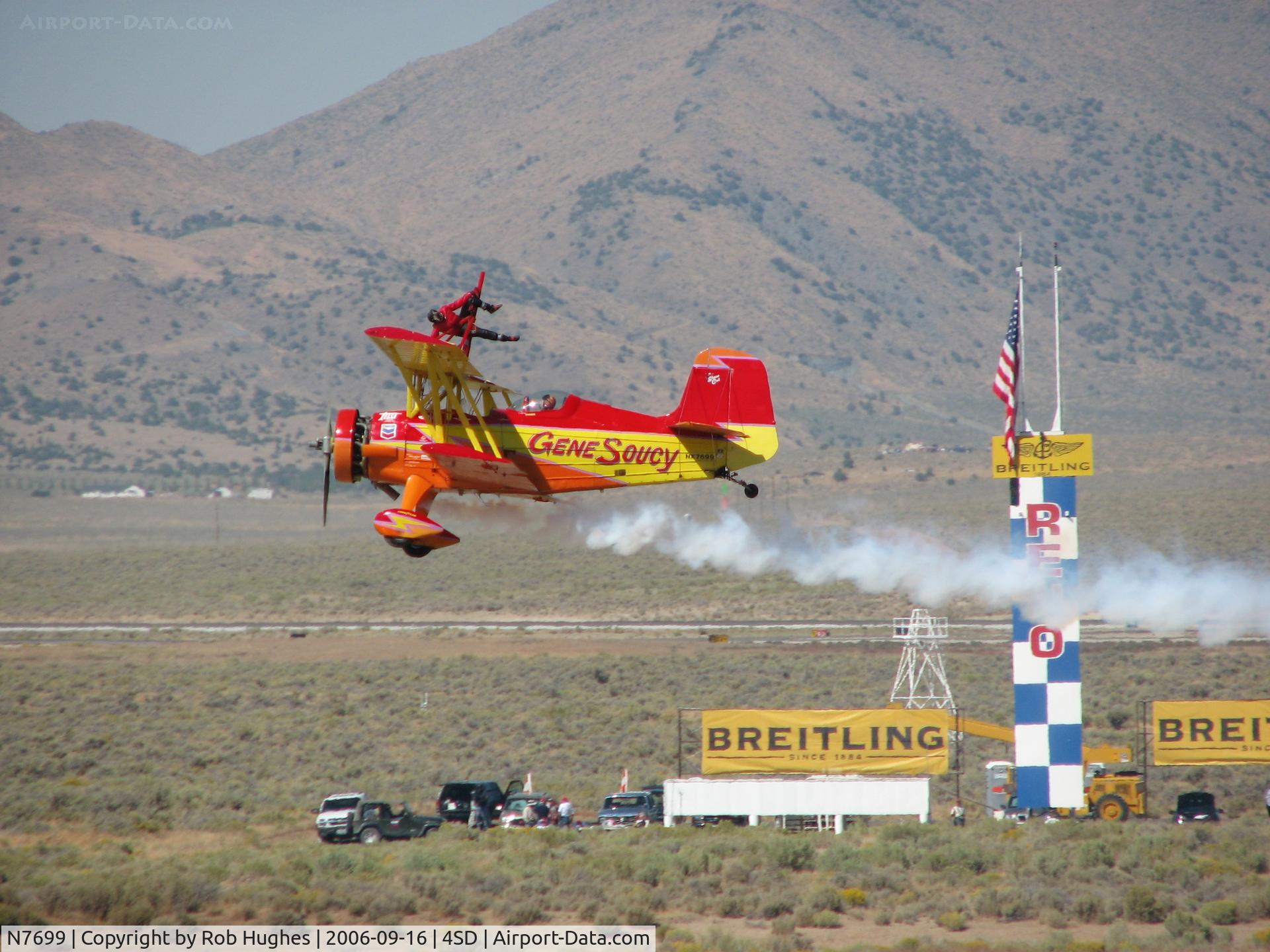 N7699, 1972 Grumman G-164A Show Cat C/N 1004, Gene Soucy and the 'Flying Lady' at Reno