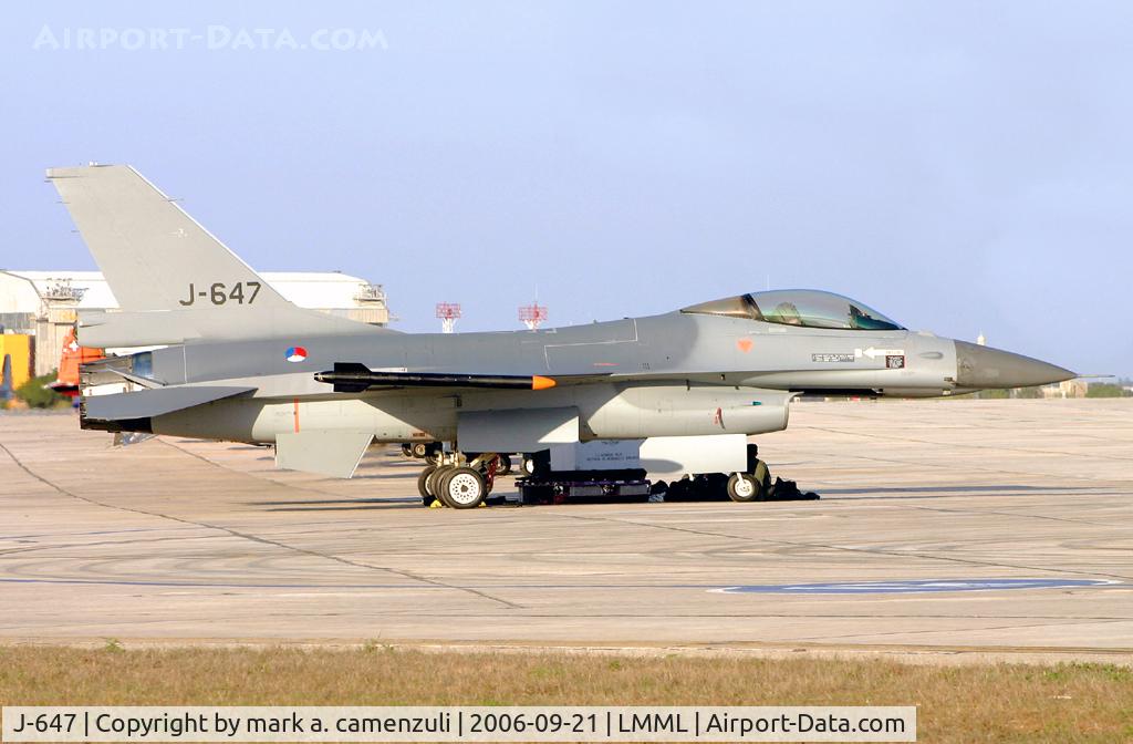 J-647, Fokker F-16A Fighting Falcon C/N 6D-79, F.16