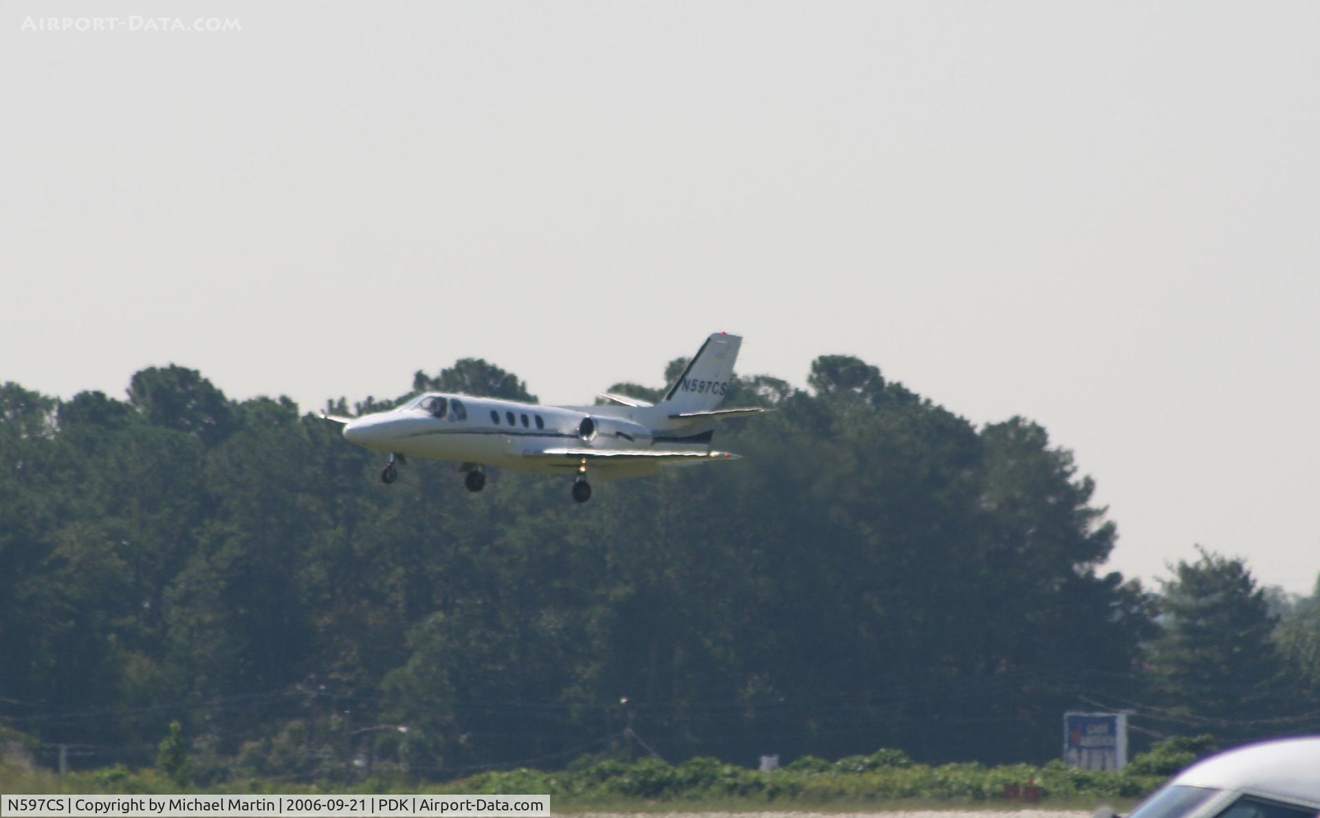 N597CS, 1979 Cessna 501 Citation I/SP C/N 501-0293, Getting ready to hit some windsheer!