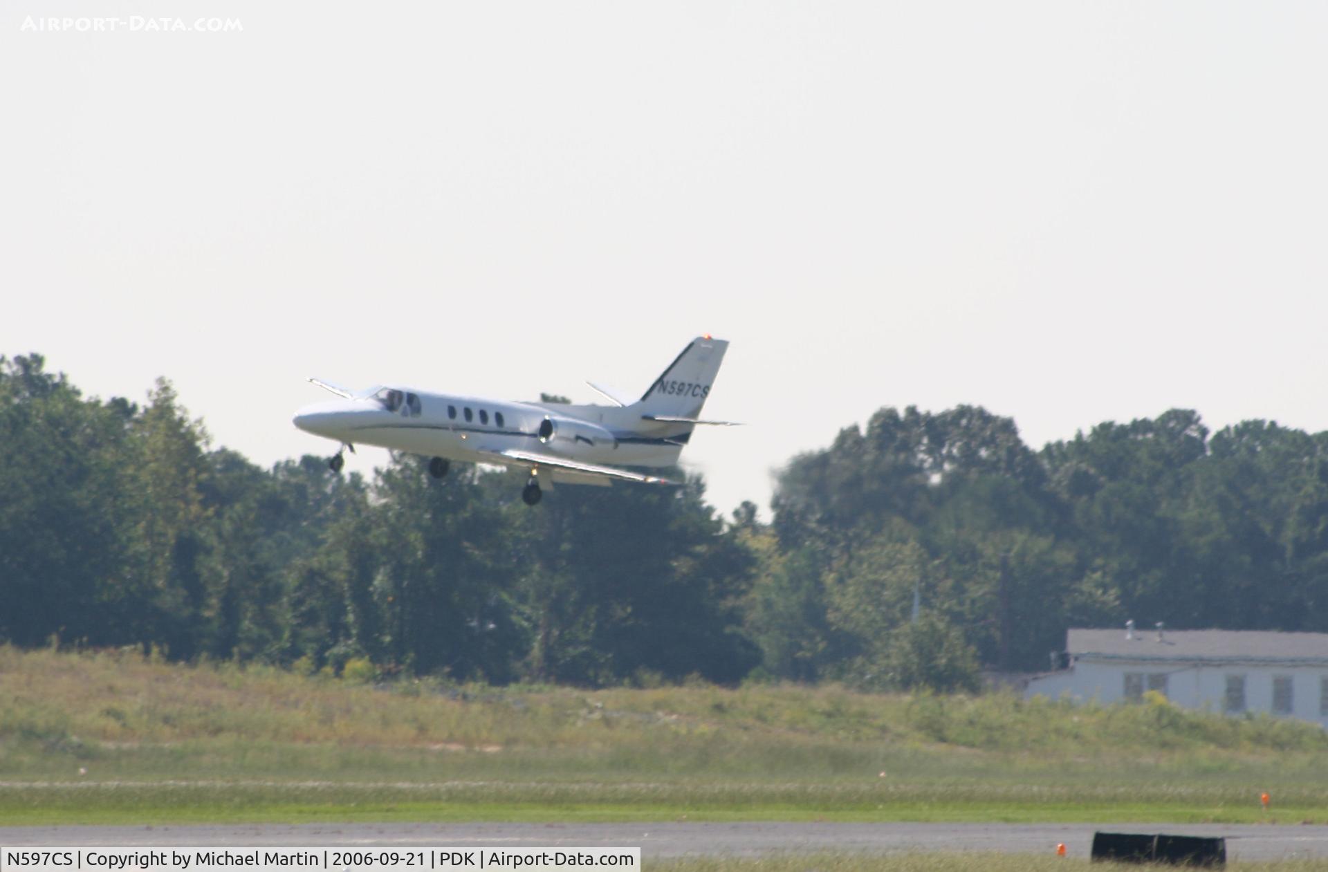 N597CS, 1979 Cessna 501 Citation I/SP C/N 501-0293, Windsheer hitting aircraft!