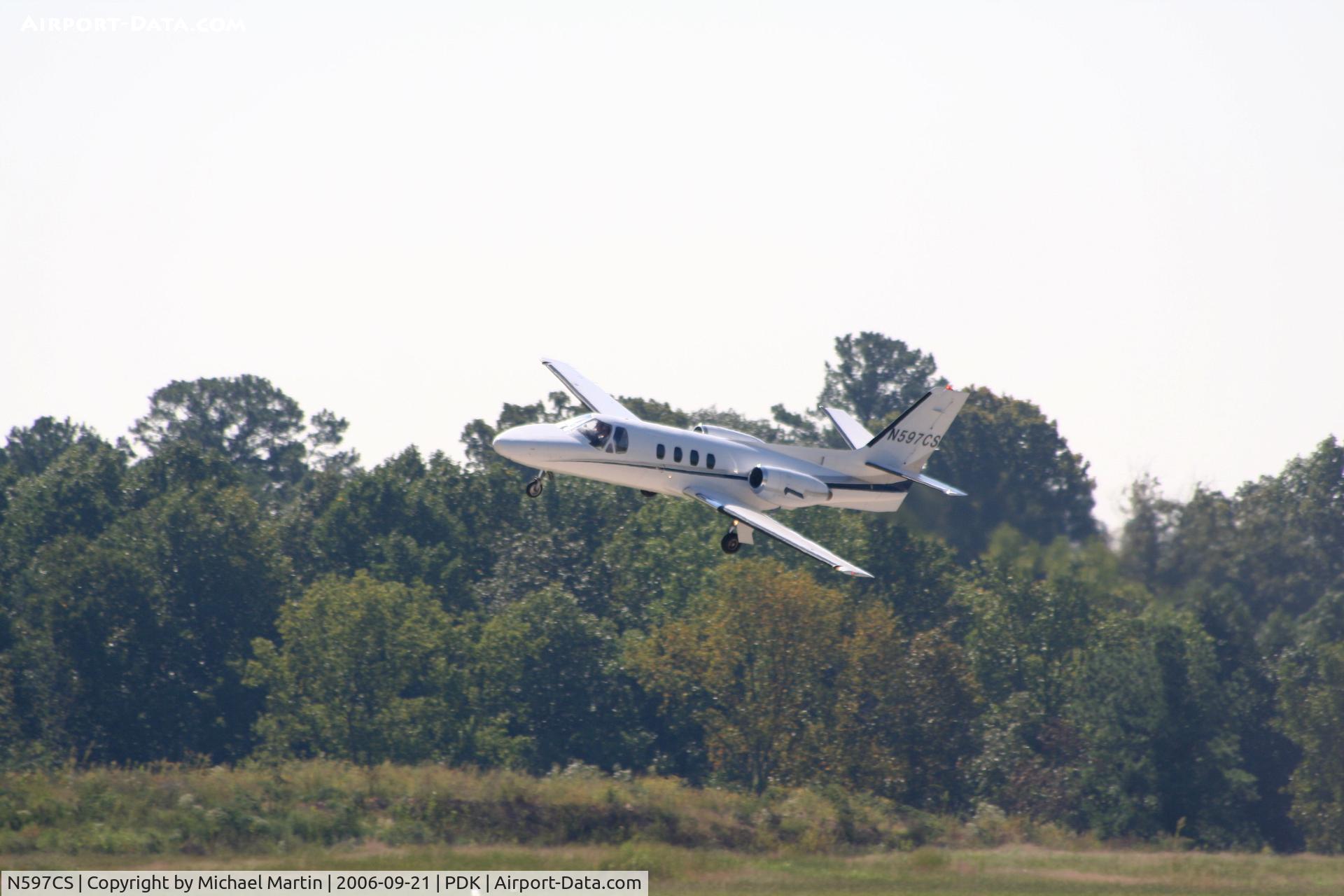 N597CS, 1979 Cessna 501 Citation I/SP C/N 501-0293, Adding power to go around after windsheer!