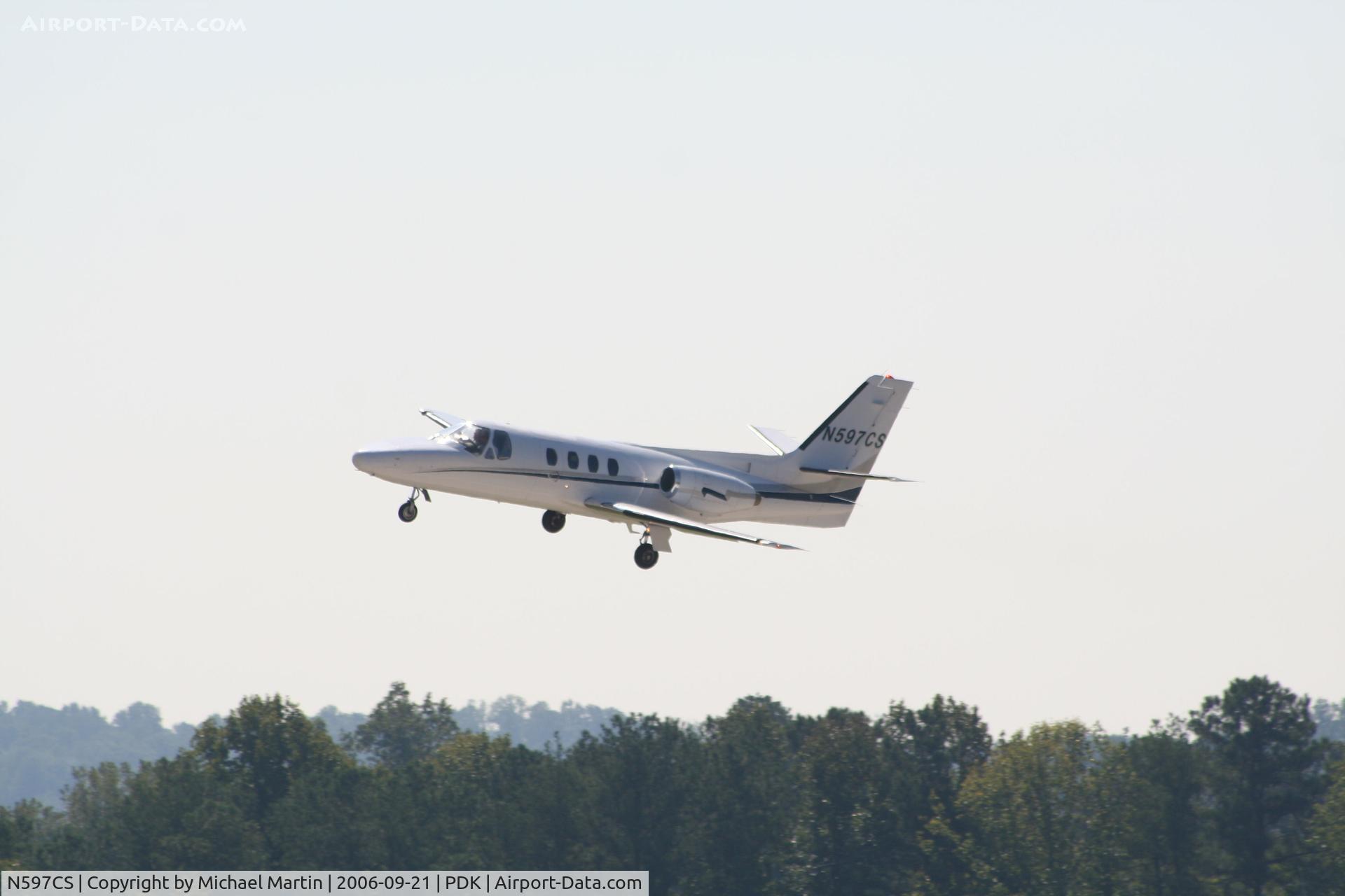 N597CS, 1979 Cessna 501 Citation I/SP C/N 501-0293, More power added during go-around