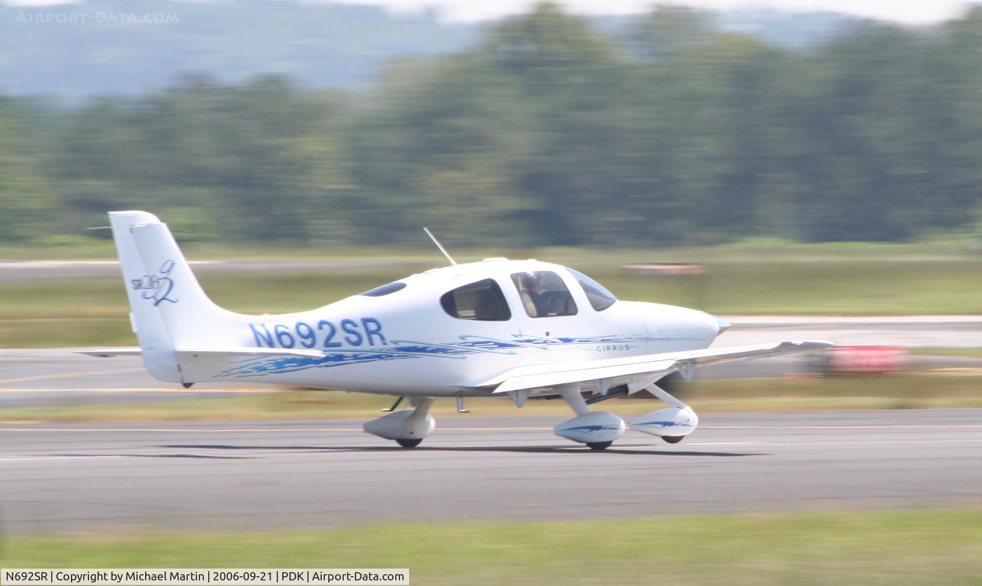 N692SR, 2006 Cirrus SR20 GTS C/N 1701, Departing Runway 20R