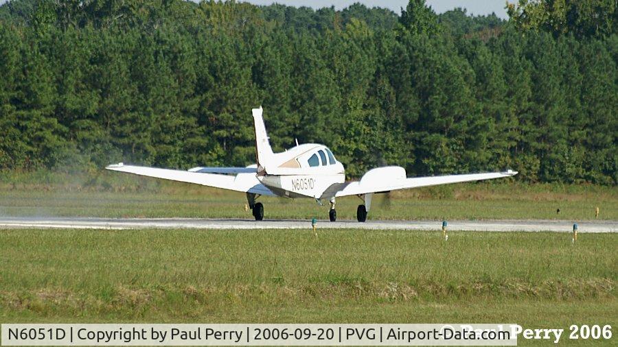 N6051D, 1979 Beech 95-B55 (T42A) Baron C/N TC-2228, With the power on, she rockets down the runway