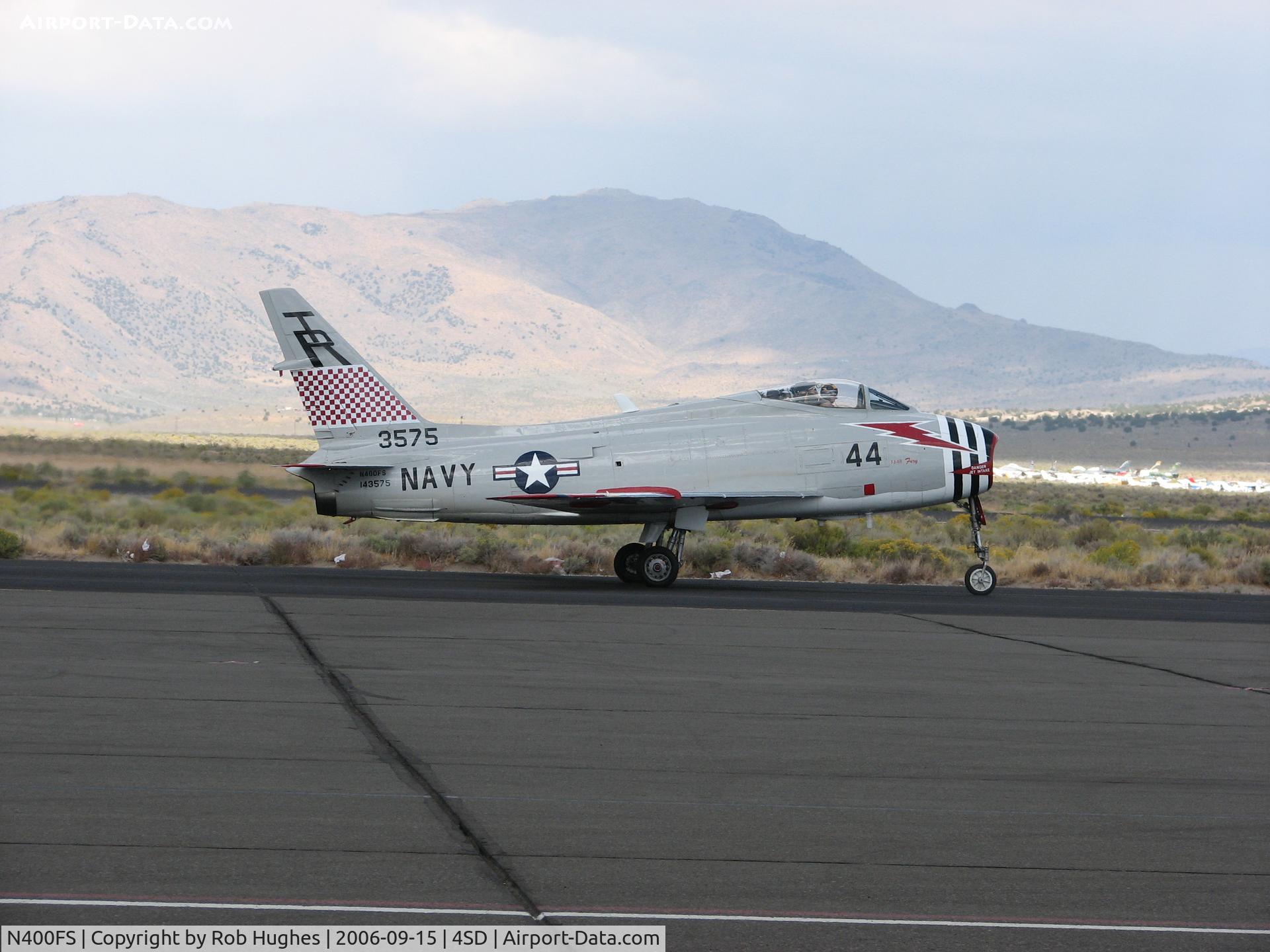 N400FS, 1958 North American AF-1E Fury C/N 244-83, North American FJ-4B - the only one flying in the world!