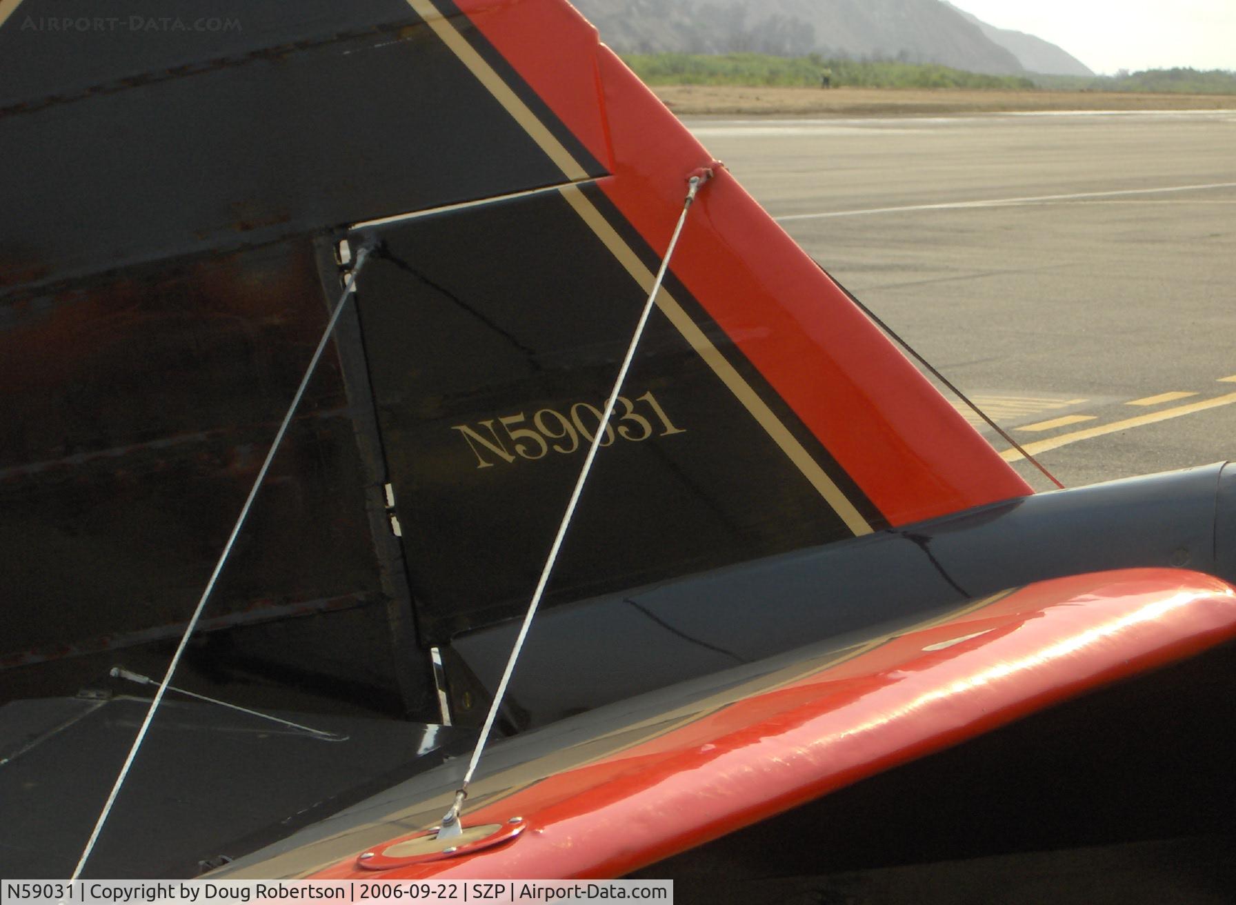 N59031, 1941 Boeing A75N1(PT17) C/N 75-3808, 1941 Boeing Stearman A75N1, Continental W670 220 Hp, stabilizer dual braces, balanced rudder