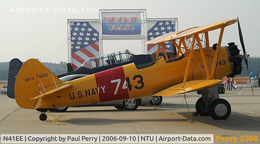 N41EE, 1941 Boeing B75N1 C/N 75-2743, Stearman from the Fighter Factory