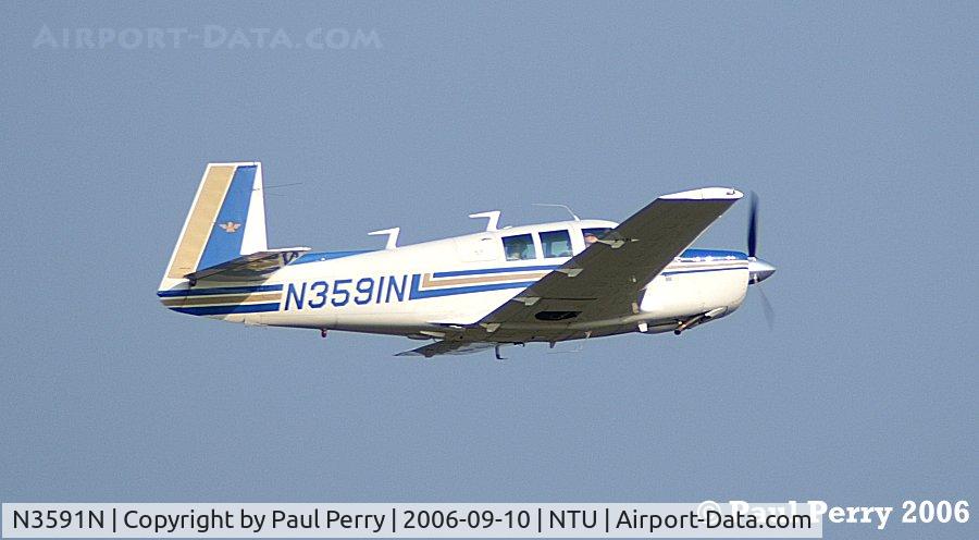 N3591N, 1967 Mooney M20F Executive C/N 680108, Leaving Oceana NAS before the show gets underway