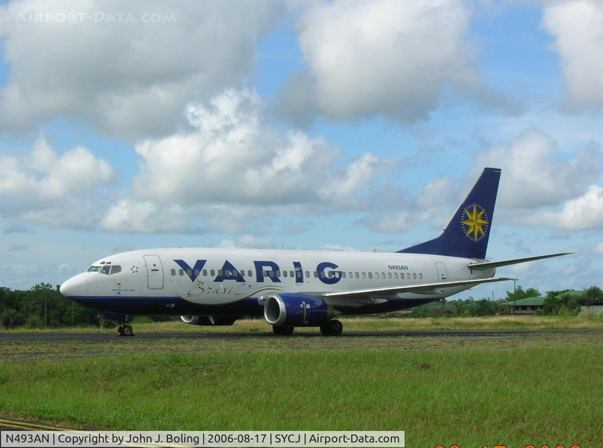 N493AN, 1989 Boeing 737-33A C/N 24093, MSN 24093 former reg PP-VOR, Ferry from Rio to Mexico City with ron a Georgetown Guyana. Capt John Boling and Capt Bruce Burns