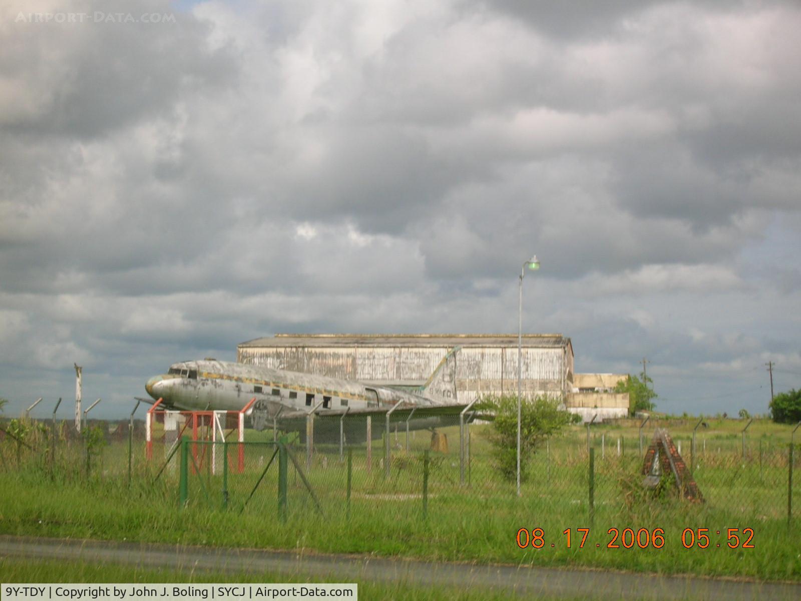 9Y-TDY, Douglas C-47A Skytrain C/N 19759, C-47 on display at Georgetown, Guyana