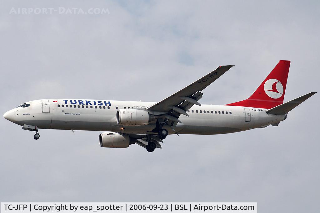 TC-JFP, 1999 Boeing 737-8F2 C/N 29778/349, inbound from Istanbul