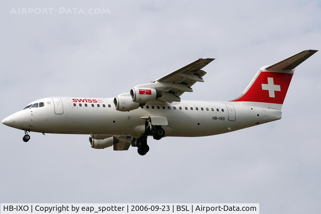 HB-IXO, 1996 British Aerospace Avro 146-RJ100 C/N E3284, inbound from AMS as LX 709