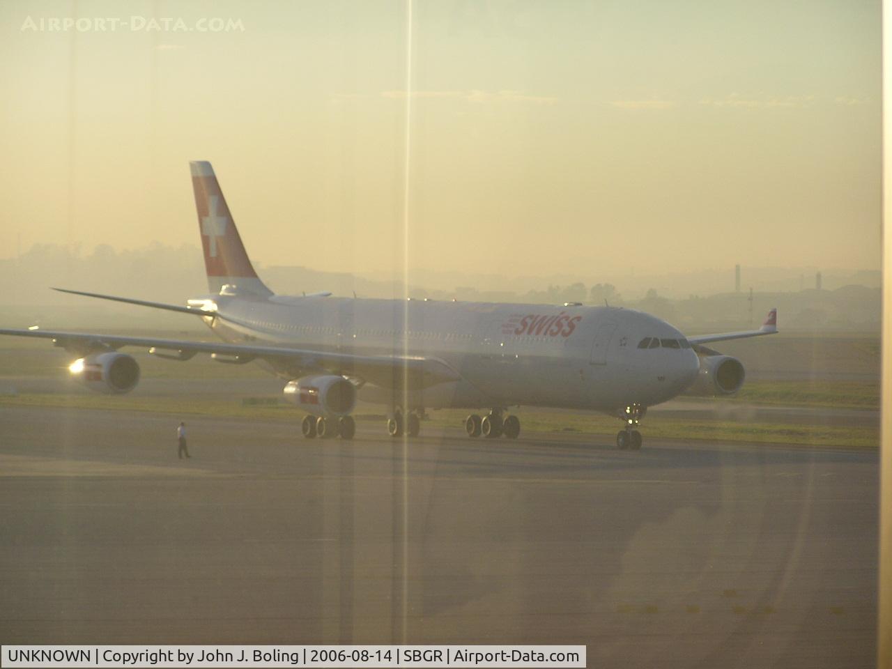 UNKNOWN, , Swiss A340 departing Sao Paulo, Brazil