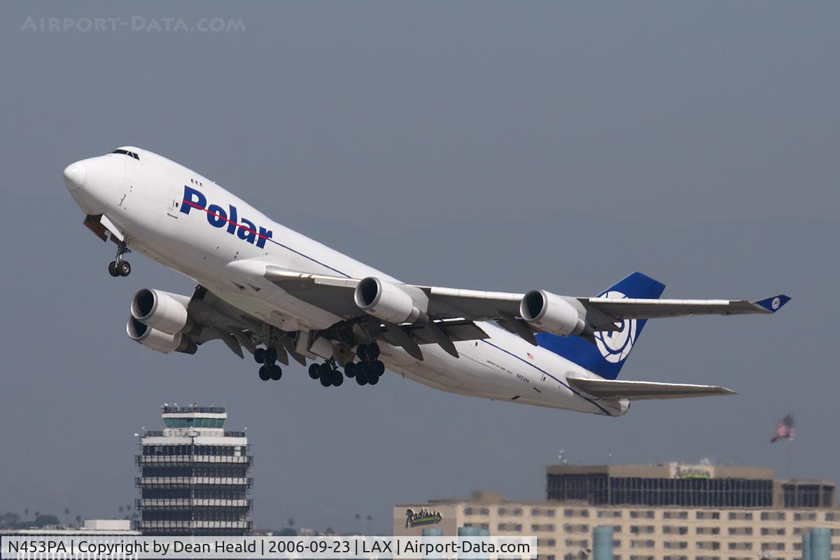 N453PA, 2001 Boeing 747-46NF C/N 30811, Polar Air Cargo N453PA (FLT PAC183) climbing out from RWY 25R enroute to Incheon Int'l (RKSI).