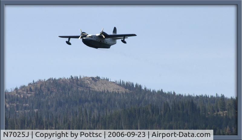 N7025J, 1953 Grumman UF-1/HU-16 C/N G-293, Take Off From Payette Lake, McCall Idaho