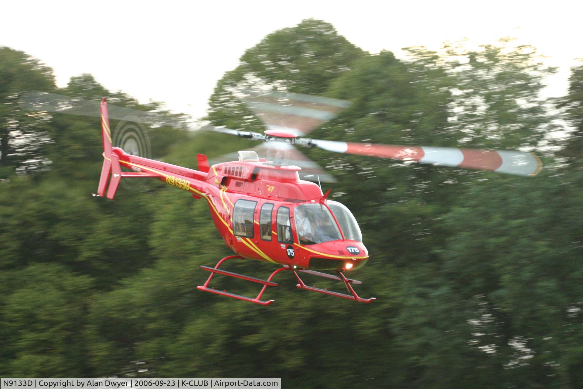N9133D, Bell 407 C/N 53648, Seen departing from the Ryder Cup Heliport at the K-Club, Co. Kildare, Ireland.