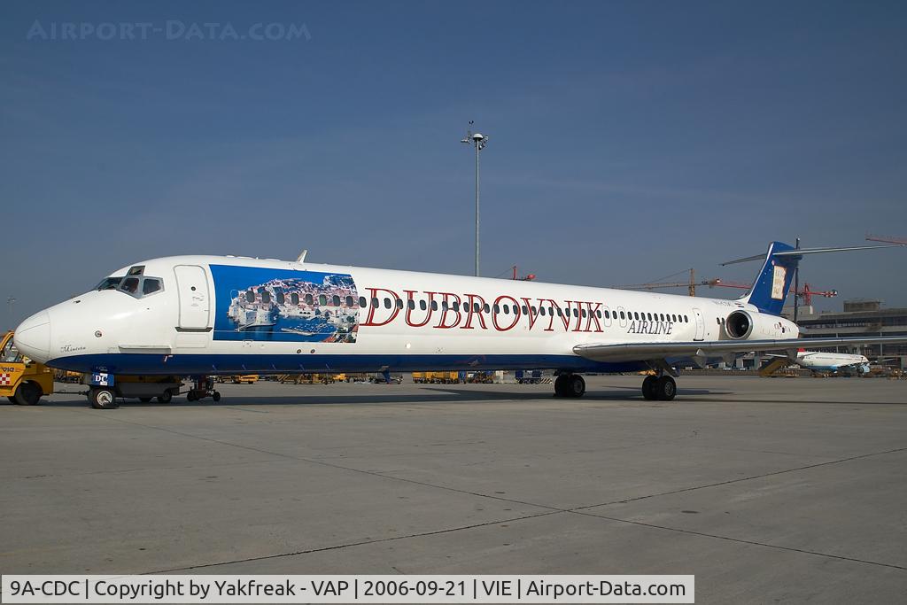 9A-CDC, 1982 McDonnell Douglas MD-82 (DC-9-82) C/N 49112, Dubrovnik Airlines MD80 in special colors