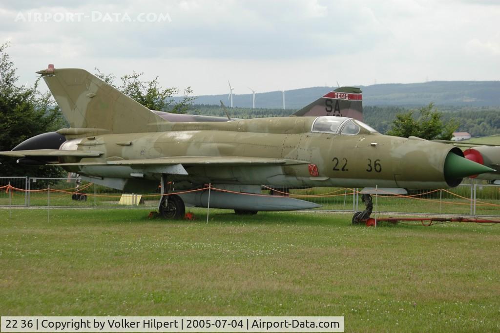 22 36, Mikoyan-Gurevich MiG-21SPS C/N 94A5209, Mikojan MiG-21SP