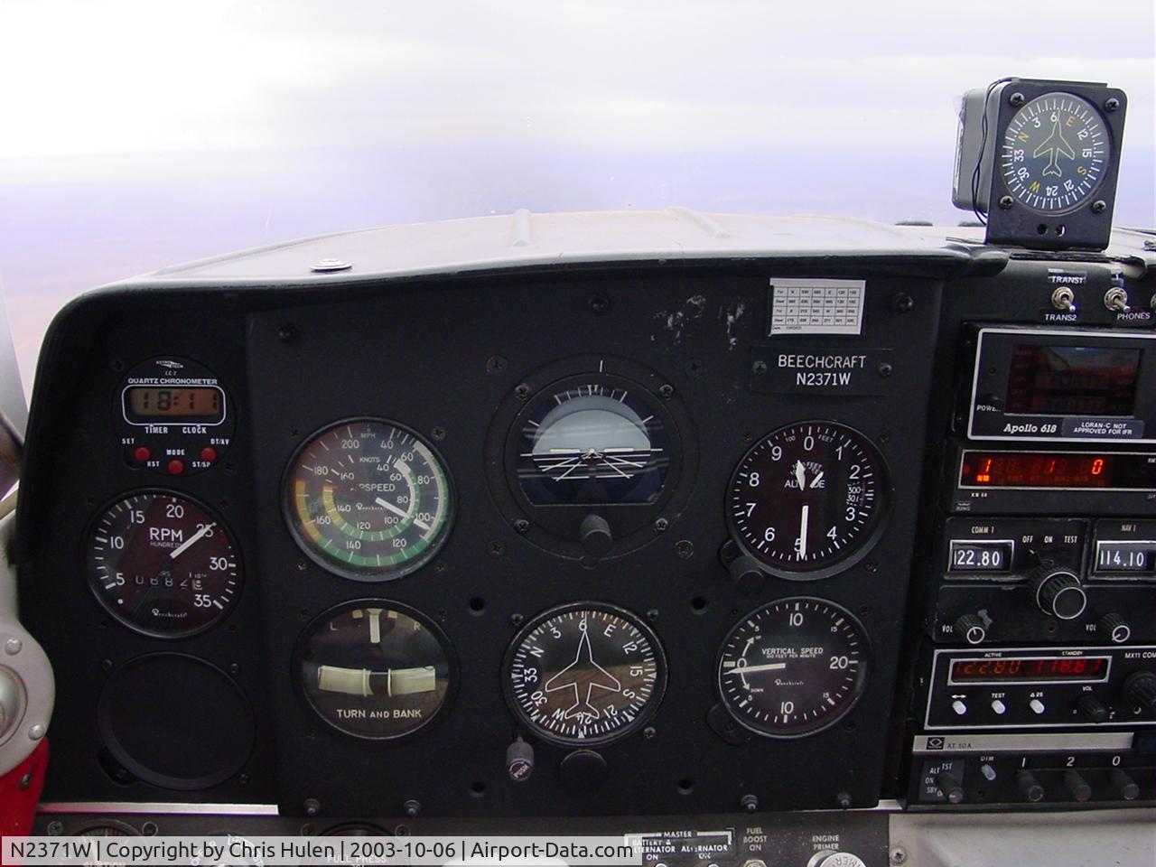 N2371W, 1966 Beech A23-19 C/N MB-9, Smoking fast!  Enroute for much-needed paint.