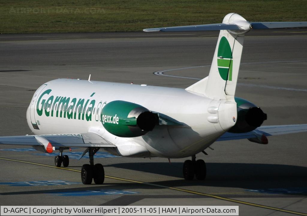 D-AGPC, 1989 Fokker 100 (F-28-0100) C/N 11280, Fokker F-100