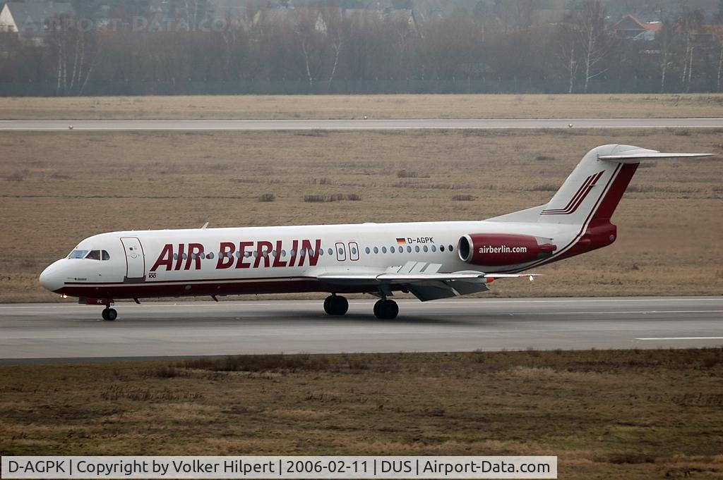 D-AGPK, 1990 Fokker 100 (F-28-0100) C/N 11313, Fokker F-100