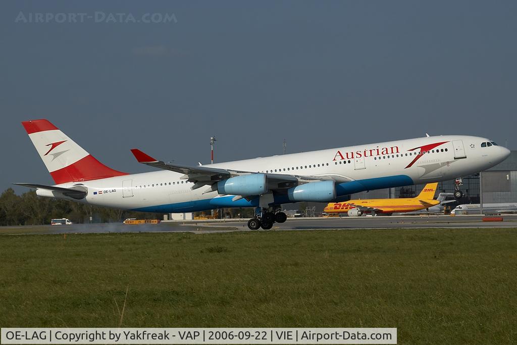 OE-LAG, 1995 Airbus A340-212 C/N 075, Austrian Airlines Airbus 340-200