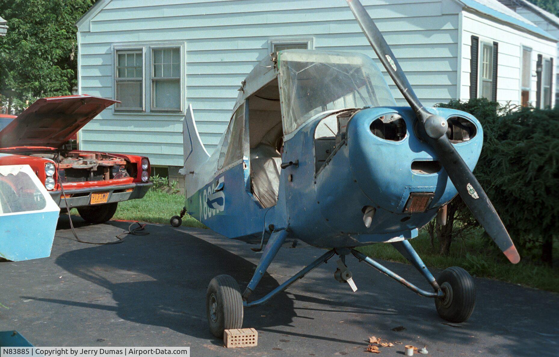 N83885, 1946 Aeronca 7AC Champion C/N 7AC-2567, taken in the 70s at n. Syracuse ny