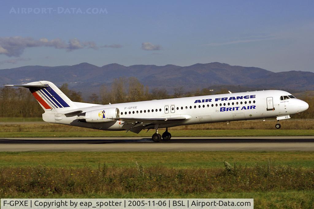 F-GPXE, 1995 Fokker 100 (F-28-0100) C/N 11495, inbound from Paris - CDG