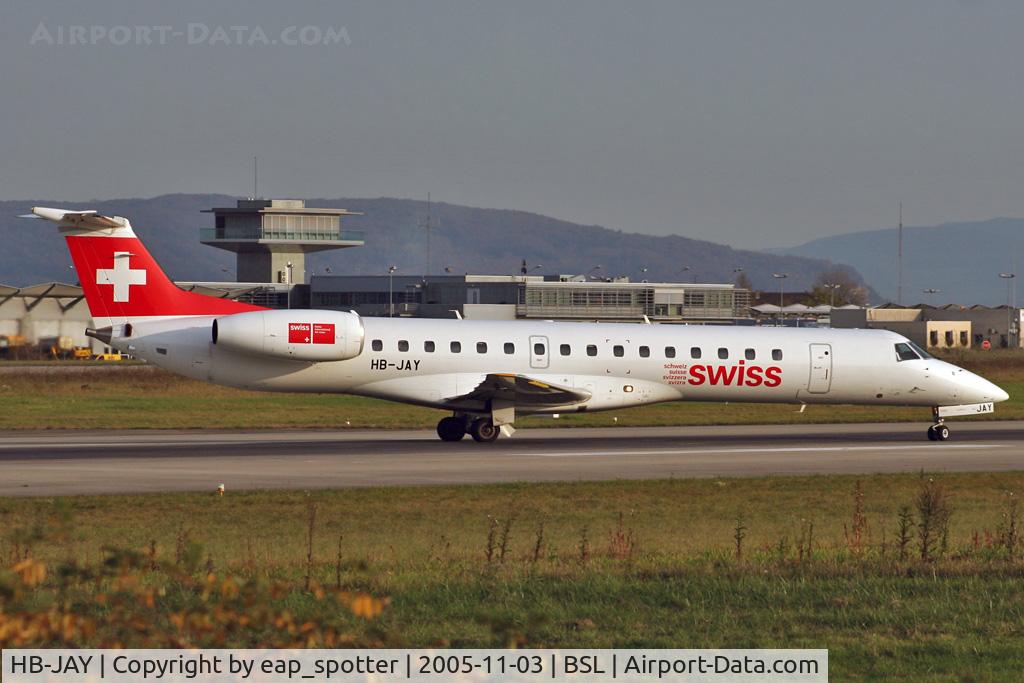 HB-JAY, 2002 Embraer EMB-145LU (ERJ-145LU) C/N 145601, Departing to AMS