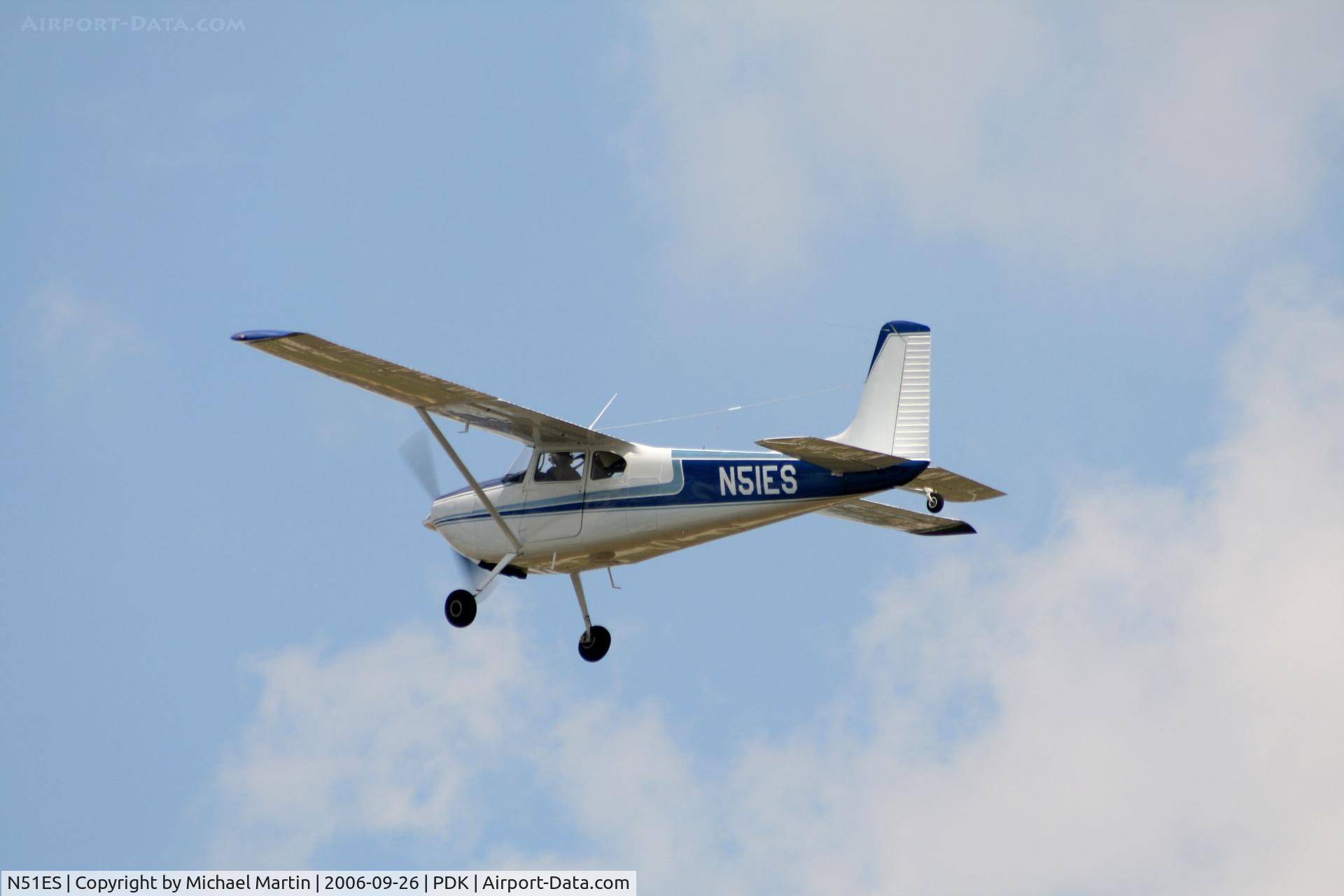 N51ES, 1955 Cessna 180 C/N 31839, Departing PDK enroute home
