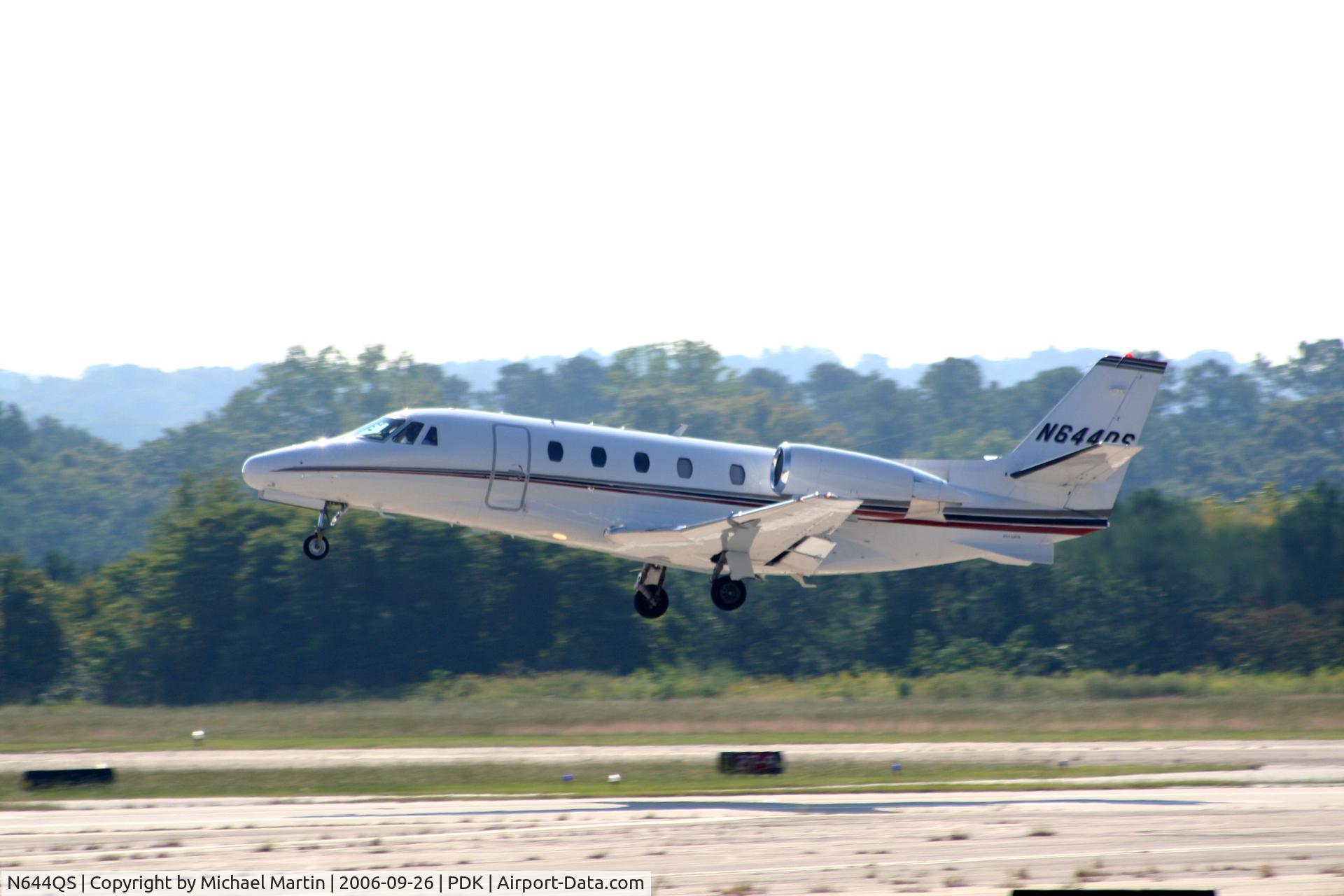 N644QS, 2005 Cessna 560XLS Citation Excel C/N 560-5582, Departing PDK enroute to IAD