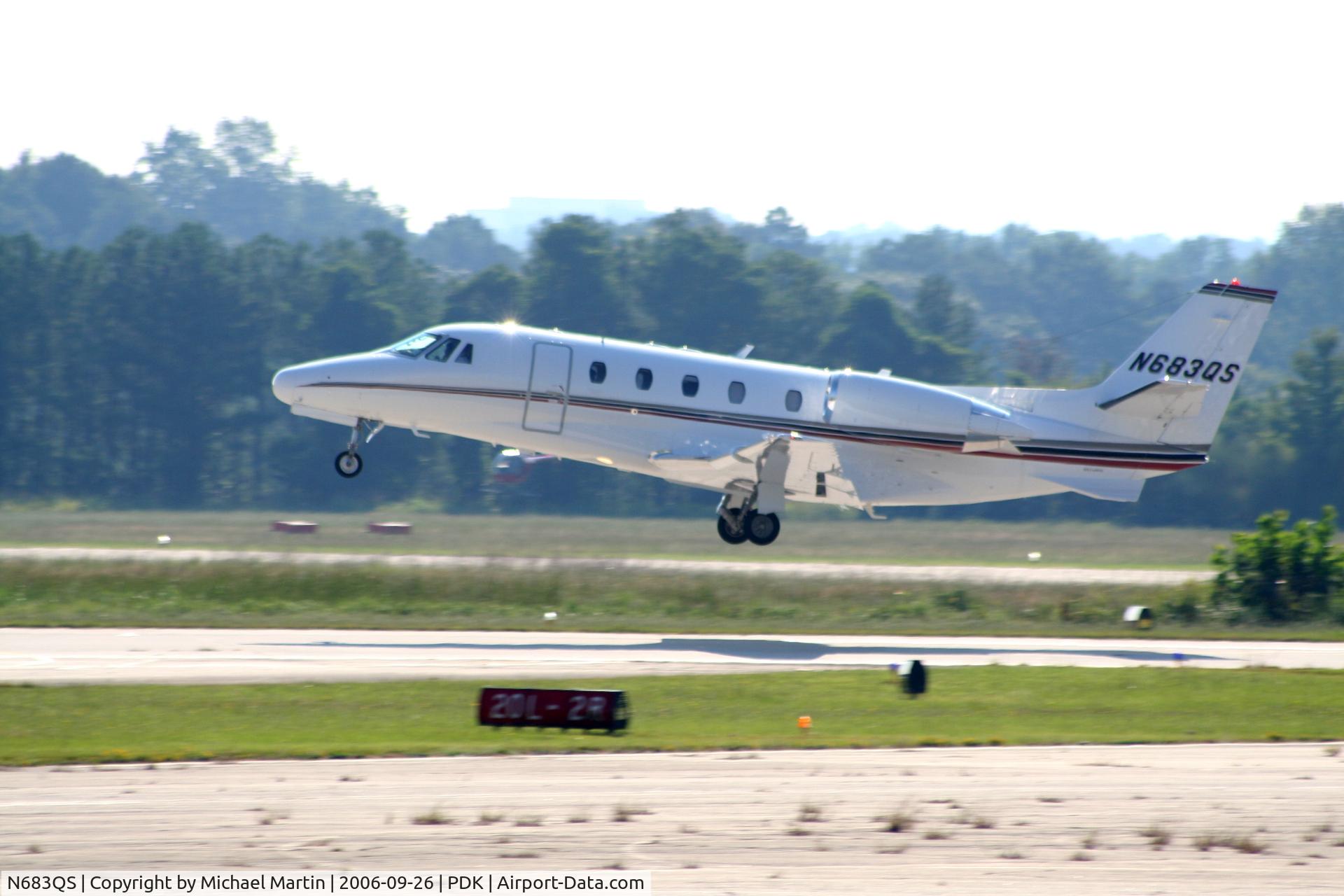 N683QS, 2006 Cessna 560XL Citation XLS C/N 560-5643, Departing PDK enroute to GGE