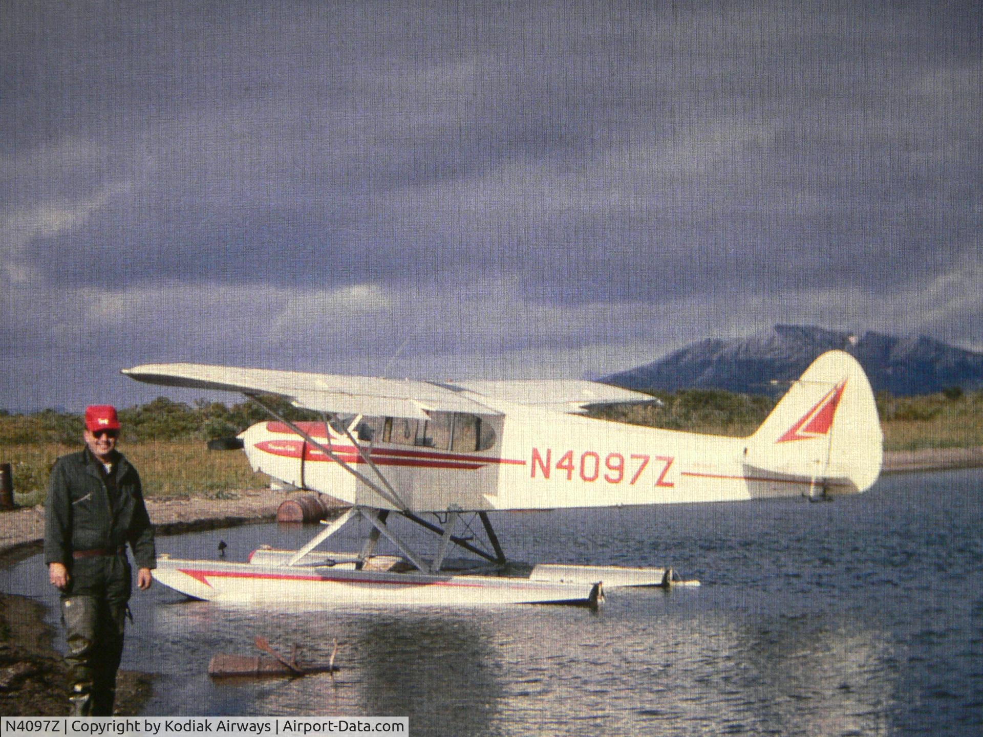 N4097Z, 1964 Piper PA-18-150 Super Cub C/N 18-8111, Bob Leonard at Kodiak Airways circa 1965