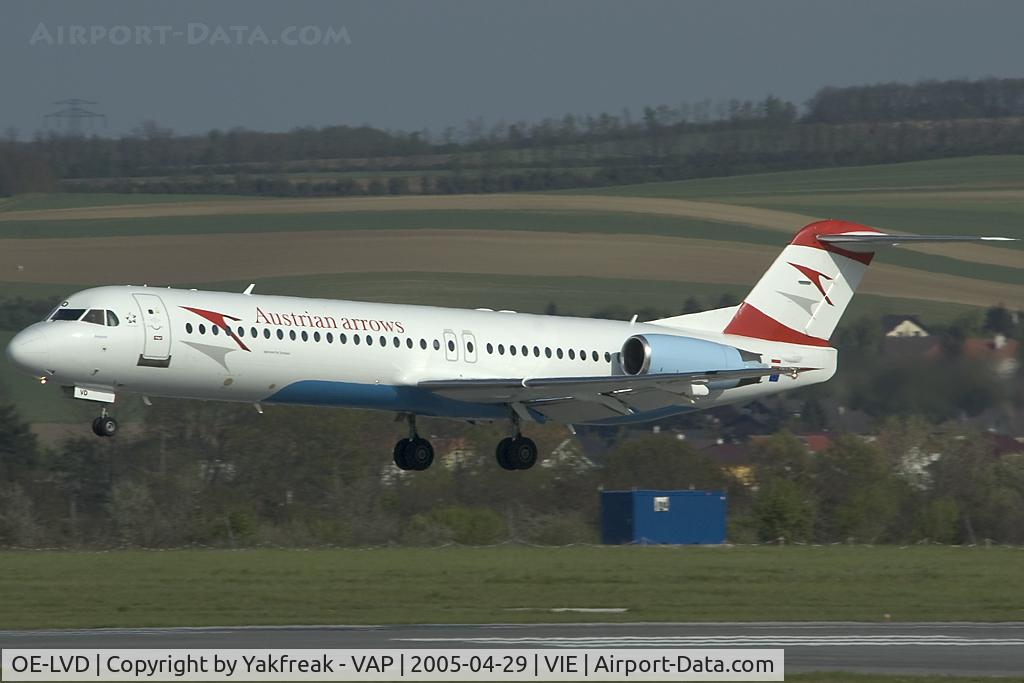 OE-LVD, 1994 Fokker 100 (F-28-0100) C/N 11515, Austrian Arrows Fokker 100