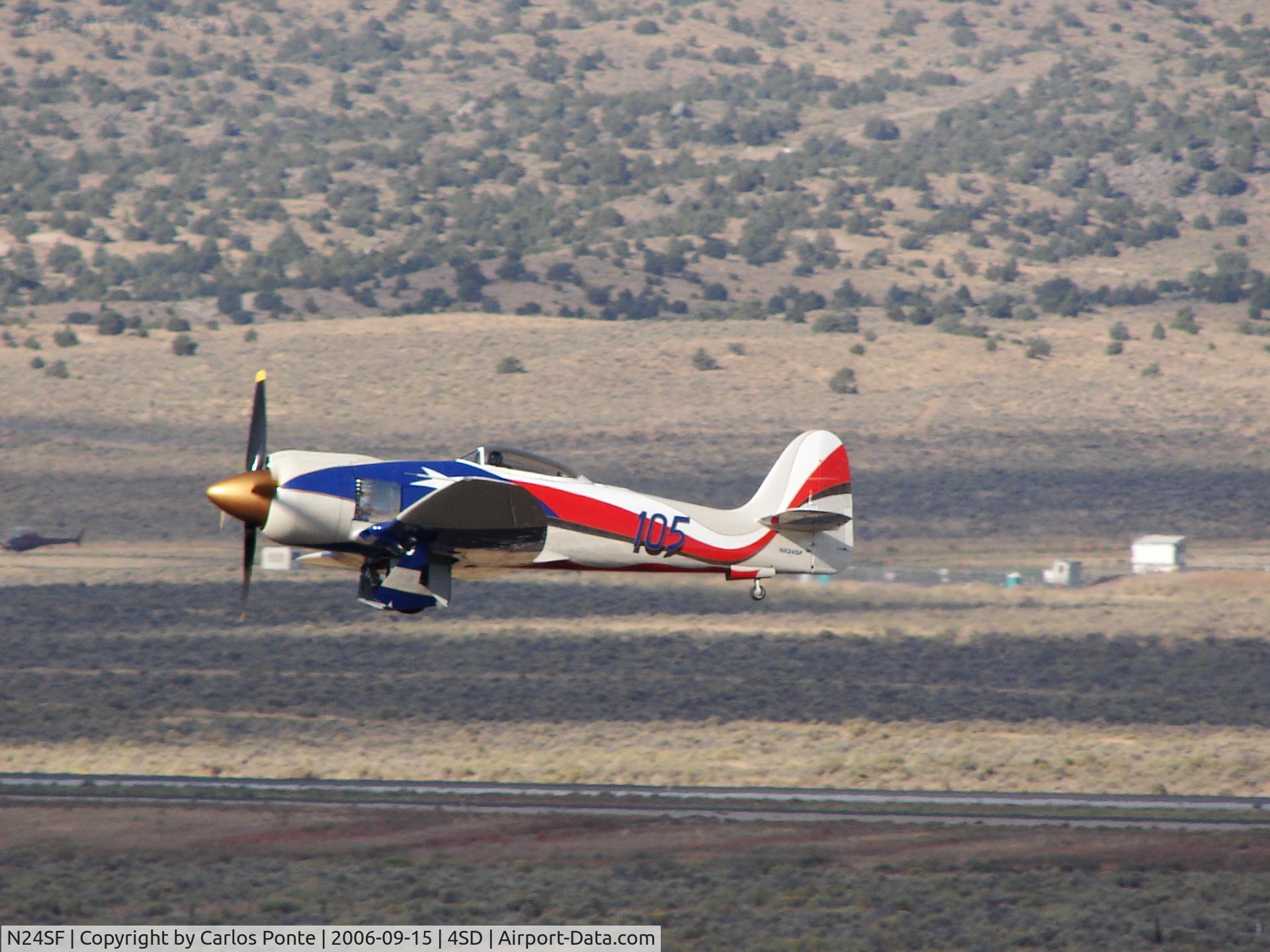 N24SF, 1948 Hawker Sea Fury FB.11 C/N 37517, Taking off, ready for racing