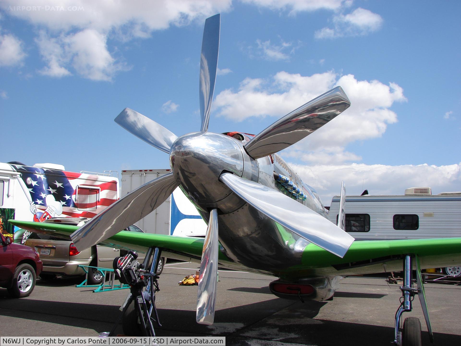 N6WJ, North American P-51 XR C/N 44-88, In the pits at Reno