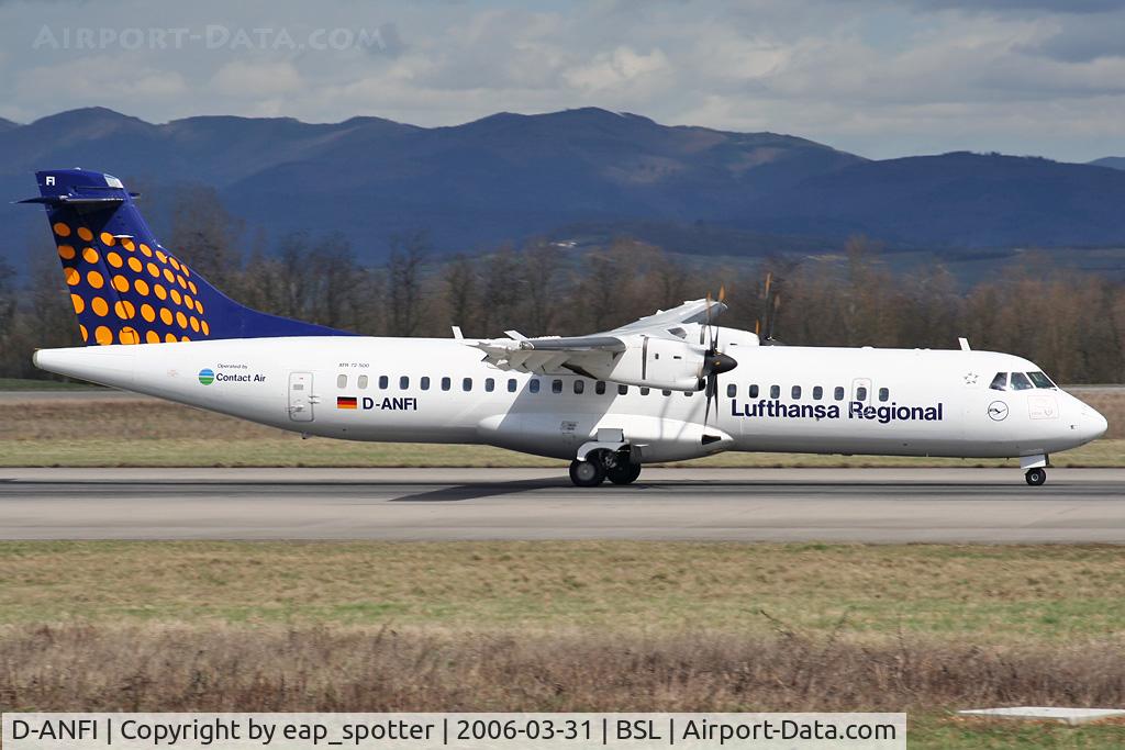 D-ANFI, 2001 ATR 72-212A (500) C/N 662, Departing on runway 16