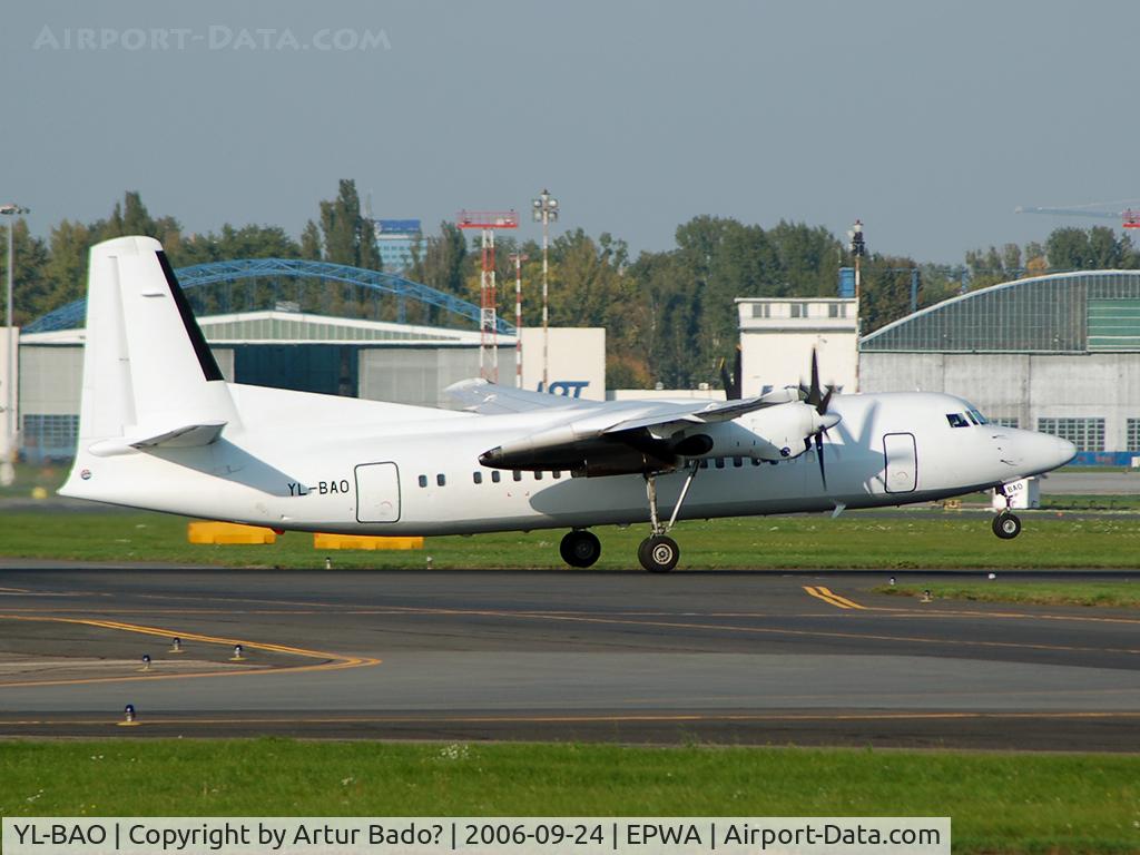 YL-BAO, 1990 Fokker 50 C/N 20189, Air Baltic