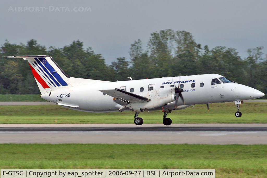 F-GTSG, 1988 Embraer EMB-120RT Brasilia C/N 120087, inbound from Clermont-F.
