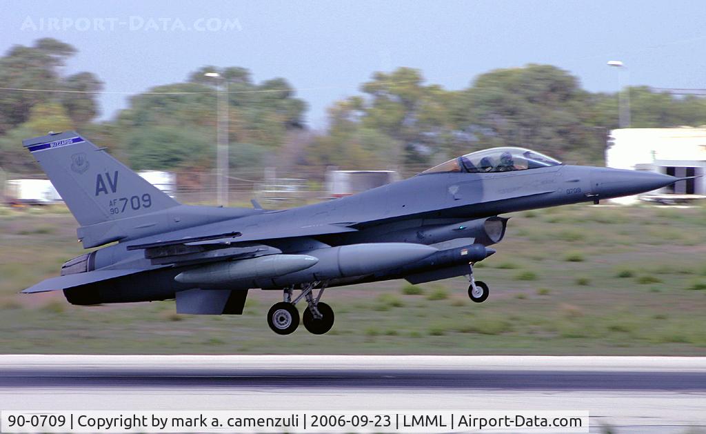 90-0709, 1990 General Dynamics F-16CG Night Falcon C/N 1C-317, F.16