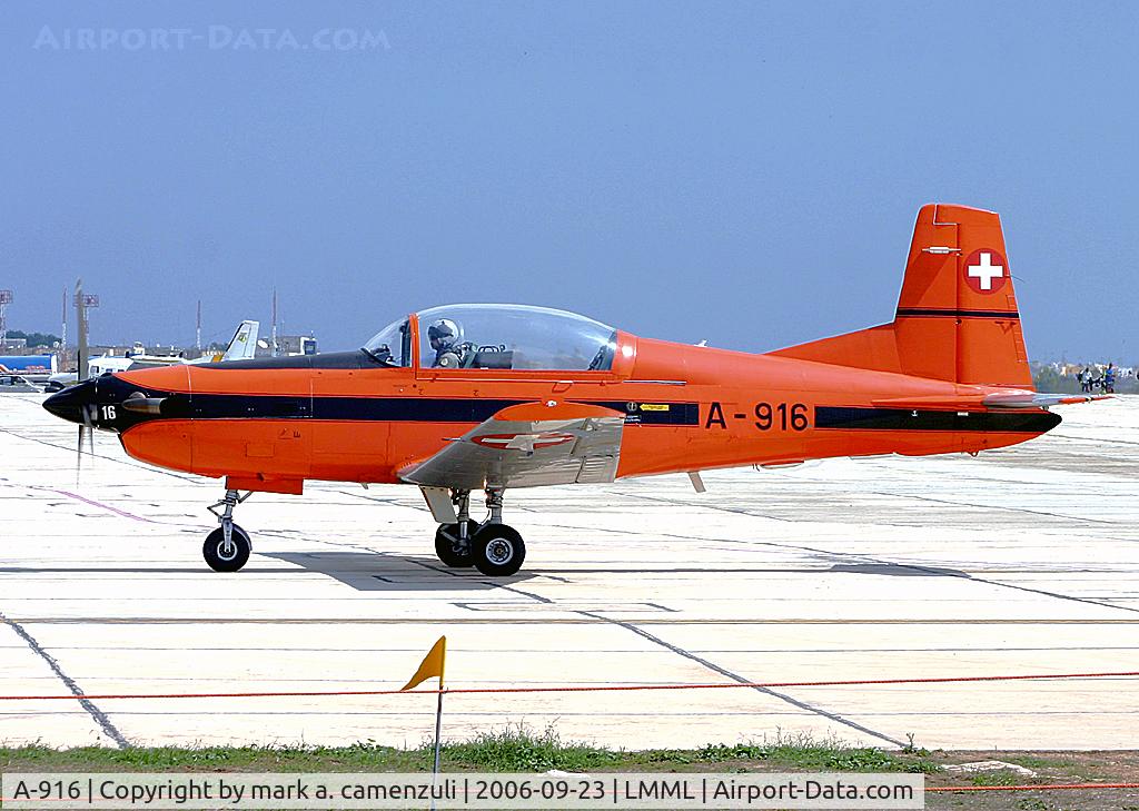 A-916, 1983 Pilatus PC-7 Turbo Trainer C/N 324, Switzerland - Air Force Pilatus 7