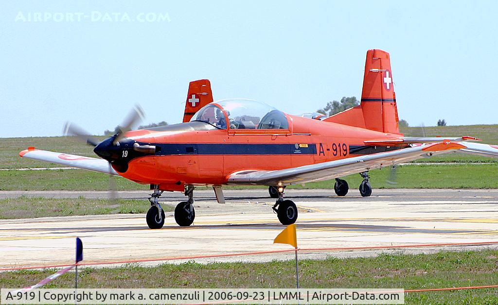 A-919, 1983 Pilatus PC-7 Turbo Trainer C/N 327, Switzerland - Air Force Pilatus 7
