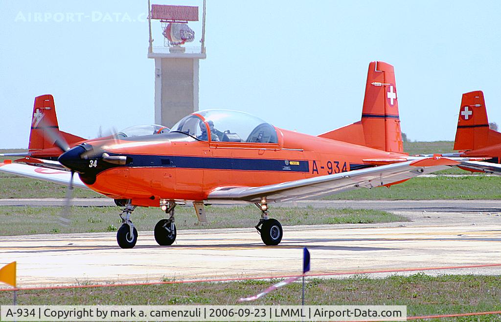 A-934, 1983 Pilatus PC-7 Turbo Trainer C/N 342, Switzerland - Air Force Pilatus 7