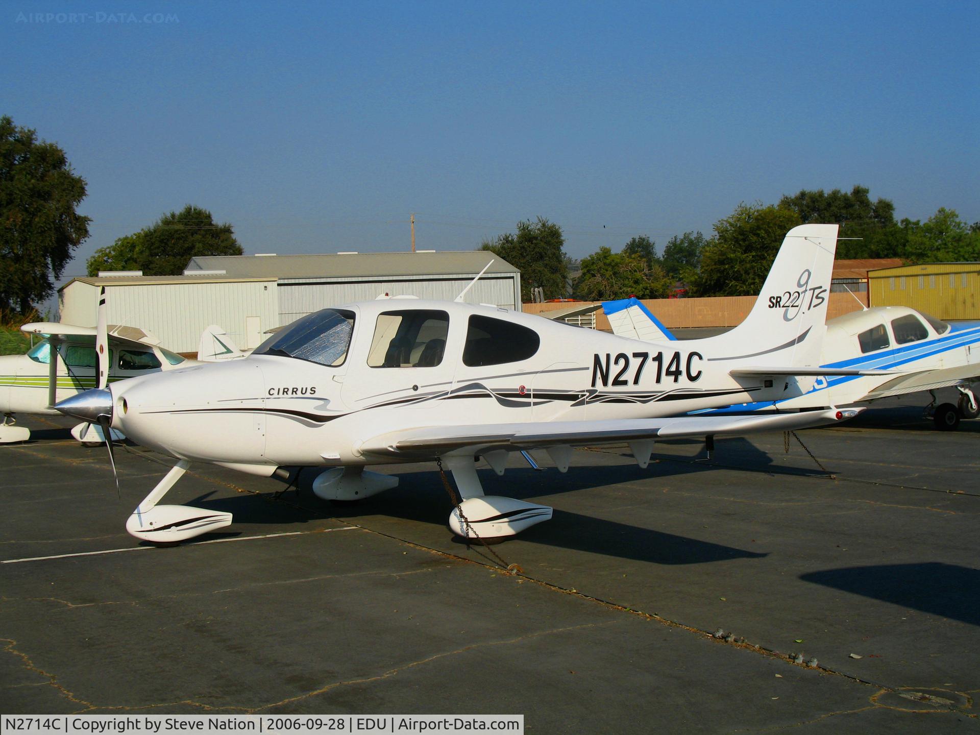 N2714C, 2005 Cirrus SR22 C/N 1393, Resting at her home base is 2005 Cirrus Design SR22 @ University Airport (Davis), CA