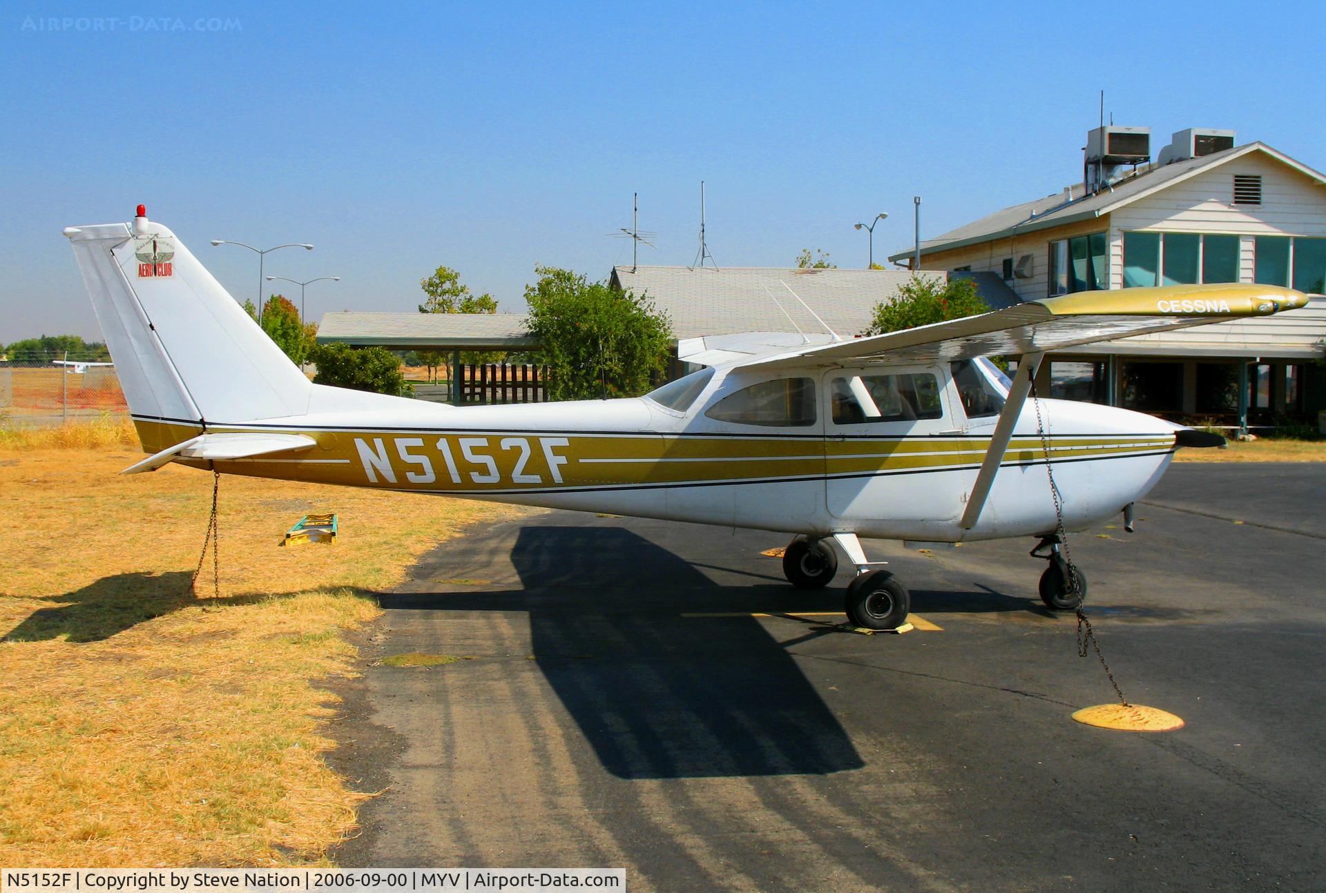 N5152F, 1965 Cessna 172F C/N 17252996, Beale AFB Aero Club 1965 Cessna 172F with logo @ Yuba County Airport (Marysville), CA
