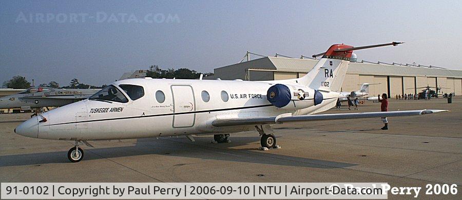91-0102, 1991 Beechcraft T-1A Jayhawk C/N TT-43, Sharing a lineage with the Famous 332nd Fighter Group (note the red tail)