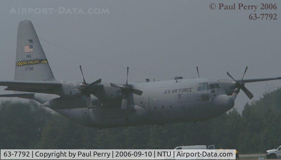 63-7792, 1963 Lockheed C-130E-LM Hercules C/N 382-3860, Making her very low, very fast pass