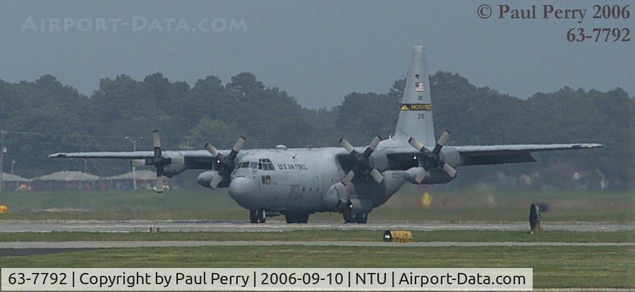 63-7792, 1963 Lockheed C-130E-LM Hercules C/N 382-3860, Shot her back in 2002 with the Rhode Island unit, now with Michigan